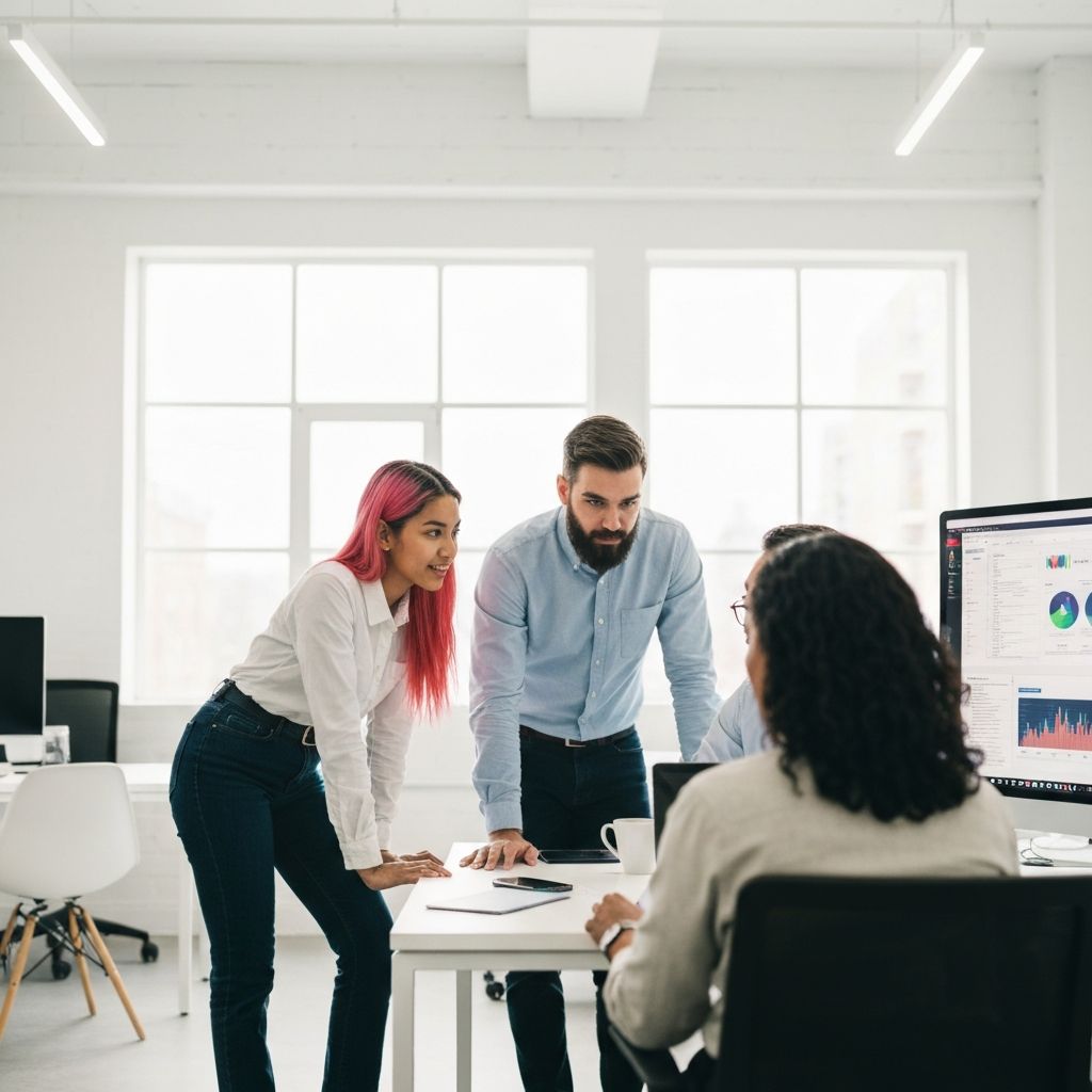 RND IT Services team collaborating in a modern office